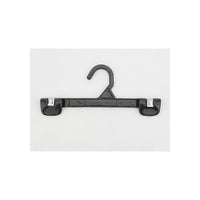 Wamaco 10" Push-Clip Hanger with Plastic Hook, Black, 100 Pack, 100 Pack-Light weight bottom hanger with metal push clips