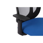 Brassex - Chaise de bureau Abel, noir/bleu-Dossier en mesh respirant pour une meilleure ventilation
