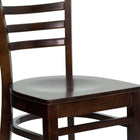 Flash Furniture – Chaise de restaurant HERCULES en bois à traverses horizontales, fini noyer, 2/boîte (XUDGW0005LADWAL)-Structure style tenon et mortaise avec renforts à vis en bois et métal
