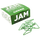 JAM Paper - Trombones croisés, vert, 4 paquets de 15 (332BYGRG)-Taille : 1,5 long. x 1,1 larg. (po) (43 mm x 30 mm)