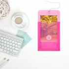 JAM Paper Plastic Envelopes with Button and String Tie - Open End - 4.25" x 6.25" - Fuchsia Pink - 12 Pack -Size: 4.25 x 6.25 inches 