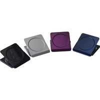Staples 1-3/4" Square Magnetic Clips - Metallic Assorted - 2 Pack-Magnet and clamp in one