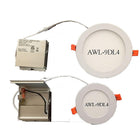 AWL - Panneau rond lumineux DEL 4", 110 à 277 V, 10W, intensité réglable, paquet de 2-750 Lumens