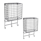 Truu Design Square Metal Floating Wall Shelves, Set of 3, 13.75 x 5 inches, Black-Large: 13.75"L x 13.75"H x 5"W / Medium: 11.75"L x 11.75"H x 5"W / Small: 9.75"L x 9.75"H x 5"W