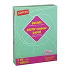 Staples - Papier à copies recyclé à 30 % - couleurs pastel - lettre - 8 1/2 po x 11 po - vert - 5000 Feuilles-20 lb