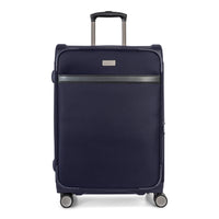 Bugatti Nashville 25.25" Hybrid Hardside/Softside Spinner Check-in Luggage - Navy-Black/ Hybrid (Polyester and Polypropylene)