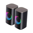 Havit Computer Gaming Stereo Bluetooth Speakers - Dynamic RGB Lighting, 3.5mm Stereo audio input-165 mm x 86 mm x 86 mm