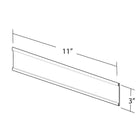 Azar Displays 3" x 11" Plastic Adhesive-Back C-Channel Nameplates, Clear, 10 Pack (199612)-Adhesive tape on the back for hanging on practically any surface