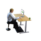 Uncaged Ergonomics 48" RISE-UP Electric Height Adjustable Desk - Natural Bamboo/Grey-Frame height range: 27.2"- 45.3"