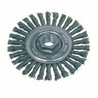 Osborn High Speed Small Grinder Stringer Bead Knot Wire Wheel Brush, 4" Dia., 0.02" Fill, 5/8"-11 Arbor, Steel - 3 Pack-Application Type Steel