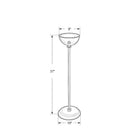Azar Displays 8" Single Bowl Floor Stand (700954)-Overall height: 37"
