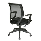 Work Smart Screen Back Task Chair with "T" Arms, Black-Fixed Designer Arms