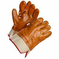 Forcefield PVC Winter Insulated Gloves - Canvas Safety Cuff - One Size - Pair - (014-02681)-Stays soft when cold