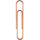 JAM Paper Coloured Jumbo Paper Clips, Large, Rose Gold, 75 Pack (21832059)-Made from Vinyl Coated Steel Wire