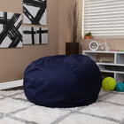 Flash Furniture Oversized Solid Bean Bag Chair - Navy Blue-Cotton-Twill Upholstery