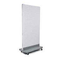 Azar Displays Pegboard Floor Stand, 32" x 60", White (700732-WHT)-White acrylic
