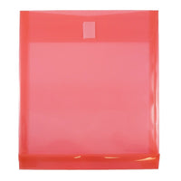 JAM Paper Plastic Envelopes with VELCRO Brand Closure, 1 Expansion, Letter Open End, 9.75 x 11.5, Red Poly 12 Pack-Poly Envelope