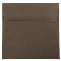 JAM Paper 6.5" x 6.5" Square Envelopes, Chocolate Brown, 1000 Pack (227912746b)-Square invitation envelope