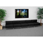Flash Furniture HERCULES Imagination Black LeatherSoft Lounge Set, 5 Pieces-Add on pieces as your business grows