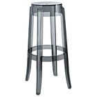 Nicer Furniture Charles Ghost Counter Stool - Transparent Smoke -Transparent polycarbonate construction