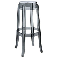 Nicer Furniture Charles Ghost Counter Stool - Transparent Smoke -Transparent polycarbonate construction