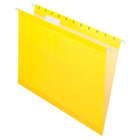 Pendaflex Reversaflex Premium Coloured Hanging File Folders - Letter Size - Yellow - 25 Pack-10 times stronger than standard folders to last longer and hold more without tearing