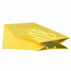 JAM Paper Gift Bags with Rope Handles - Medium - 8" x 10" x 4" - Yellow Glossy - 100 Pack-Quantity: 100 per pack