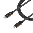 j5Create JUCX27L12 USB4 40Gbps Full-Featured USB-C Coaxial Cable - Black/Orange-40 Gbps Ultra High Speed