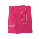 Jam Paper Gift Bags with Rope Handles - Medium - 8" x 10" x 4" - Fuchsia Glossy - 100 Pack-Color: Fuchsia