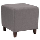 Flash Furniture - Pouf Ascalon rembourré en tissu gris clair-Style contemporain