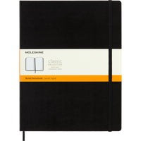 Moleskine Notebook - 2X-Large - Ruled - Hard Cover - 8.5" x 11" - Black-2X-Large size