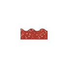 Trend Enterprises Scalloped Sparkle Terrific Trimmer, Red, 60 Pack-Size: 32 1/2''(L) x 2 1/4"(W)