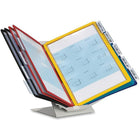 Durable Sherpa Vario Pro Display Reference System, 10 Panels/Pack, Assorted Colours-Stores both portrait and landscape sheets, and the panel-holder rotates so you can switch effortlessly between either view