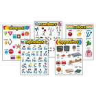 TREND enterprises, Inc. Kindergarten Basic Skills Learning Charts Combo Pack, 10 Pack-For ages 4-6/ Grade PreK-1
