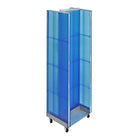 Azar Displays H-Unit Floor Display, 60" x 16", Blue (700431-BLU)-Blue plastic