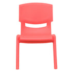 Flash Furniture Plastic Stackable School Chair with 10.5" Seat Height - Red - 10 Pack-Set of 10 Stacking Student Chairs
