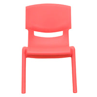 Flash Furniture Plastic Stackable School Chair with 10.5" Seat Height - Red - 10 Pack-Set of 10 Stacking Student Chairs