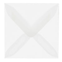 JAM Paper Enveloppes en papier vélin translucide, 3,13 x 3,13 (3 1/8 x 3 1/8), 100 par paquet-Blanc