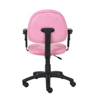 Nicer Furniture Perfect Posture Deluxe Microfiber Task Chair with Adjustable Arms - Pink-This product comes with adjustable back depth and adjustable arms.