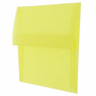JAM Paper A2 Invitation Envelopes, 4.38 x 5.75, Yellow Translucent Vellum, 50 Pack (PACV606I)-Blank interior for personalized message