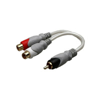 Electronic Master 6" RCA Male to 2xRCA Female Audio Cable, 1.6" x 5.5" x 7.9", Gray-Cost-effective high quality cables deliver all the sound performance your system