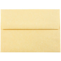 JAM Paper A6 Invitation Envelopes, 4.75 x 6.5, Parchment Antique Gold Yellow Recycled, 100 Pack (56721g)-Antique gold