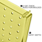 Azar Displays 20" x 8" Pegboard 1-Sided Wall Panel, Translucent Yellow, 2 Pack-Translucent Yellow