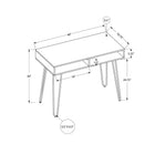 Monarch Specialties 7770 40" Computer Desk - White/White Metal-Product dimensions: 40 inches L x 19.75 inches W x 30 inches H