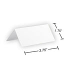 JAM Paper Printable Place Cards, 1.75 x 3.75, White Placecards, 2 Packs of 12 (2225916894g)-Card design: Plain