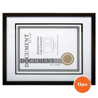 Office Works Document Frame, Black Wood, 12 Pieces-Set: it comes in a set of 12 document frames in total, great for commercial, office or school use (all in same colour)