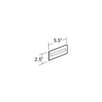 Azar Displays 2.5" x 5.5" Acrylic Wall Mount Nameplate Acrylic Sign Holder, 10 Pack (122015)-Used to displays information on walls and doors, maximizing advertising opportunity