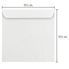 JAM Paper 11.5 x 11. 5 Square Envelopes, White, 100 Pack (03992321B)-Closure: Gum