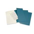 Moleskine – Cahier journal, grand, ligné, ens. de 3, bleu ardent, couverture souple (CH016B44)-Les 16 dernières pages sont détachables