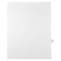 Mark Maker Legal Exhibit Index Tab White Single Tabs, 1/15th Cut, Letter Size, No Holes, Number 176, 25 Pack-White Single Tabs, 1/15th Cut